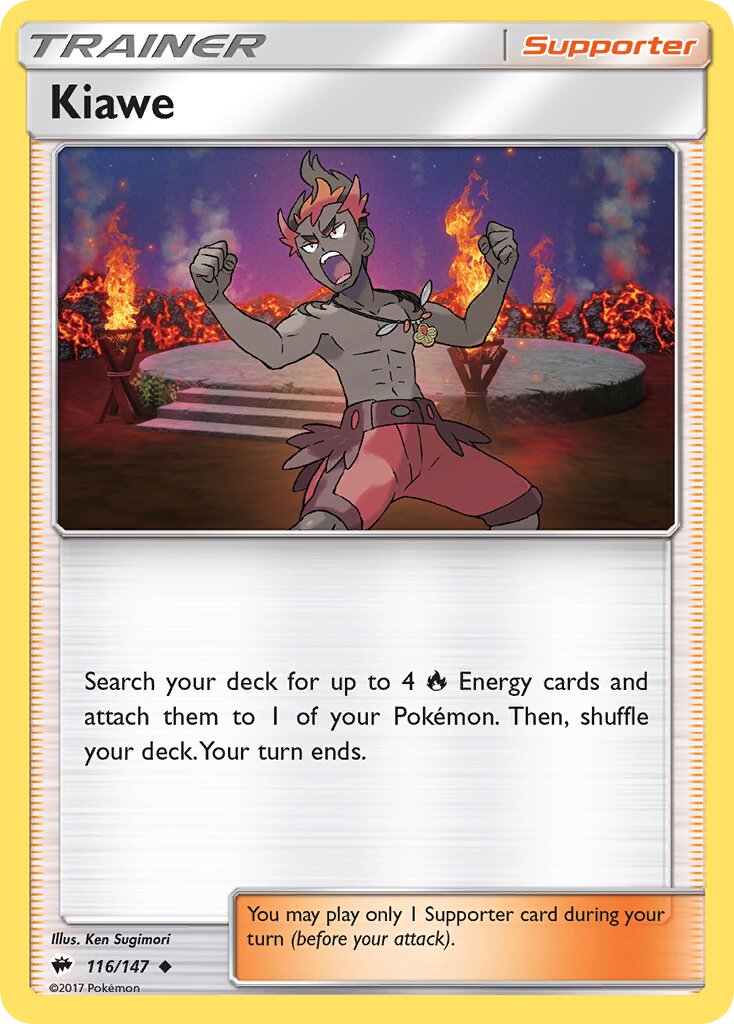 Kiawe 116/169 — Burning Shadows (English Pokémon TCG card)