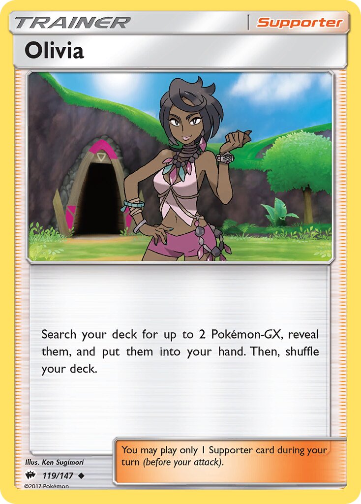 Olivia 119/169 — Burning Shadows (English Pokémon TCG card)