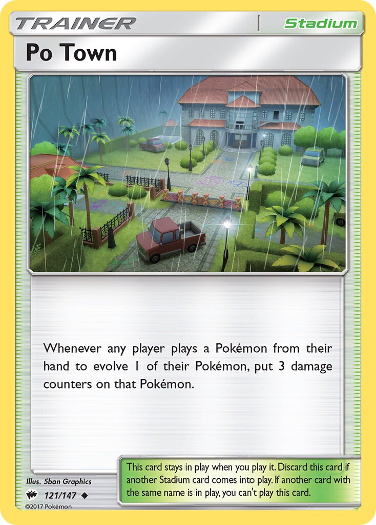 Po Town 121/169 — Burning Shadows (English Pokémon TCG card)