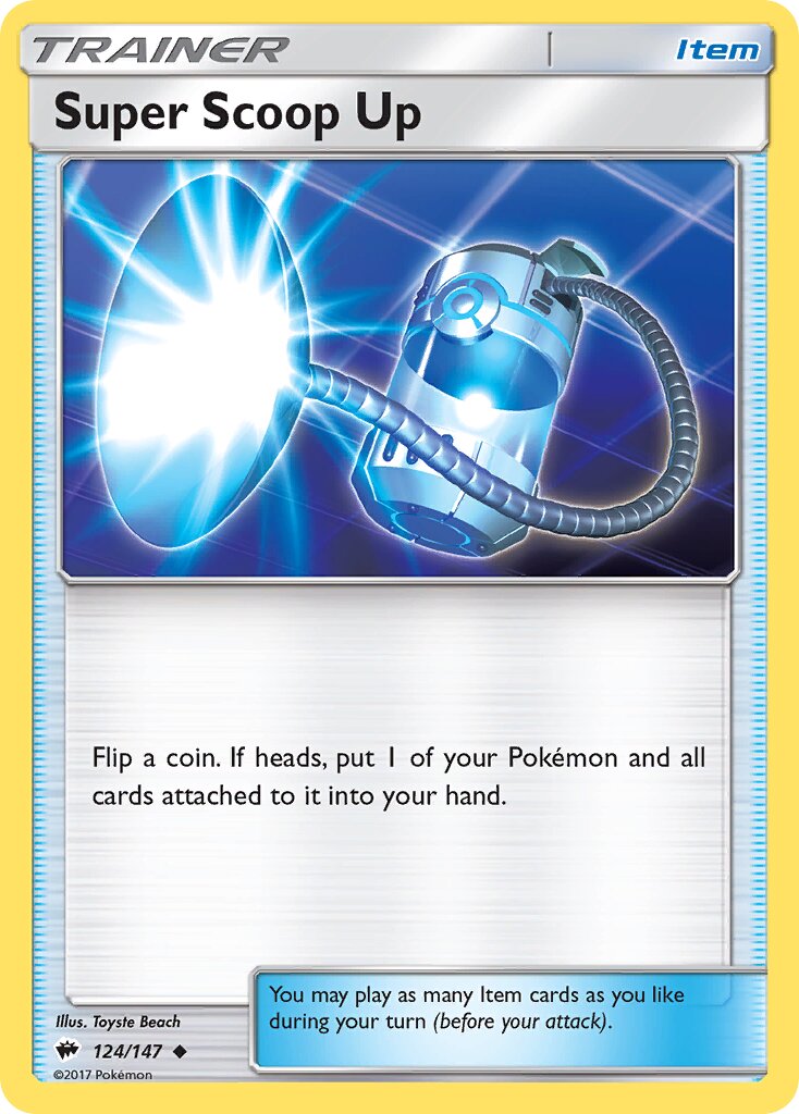 Super Scoop Up 124/169 — Burning Shadows (English Pokémon TCG card)