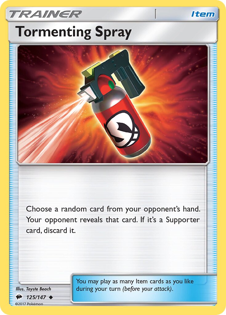 Tormenting Spray 125/169 — Burning Shadows (English Pokémon TCG card)
