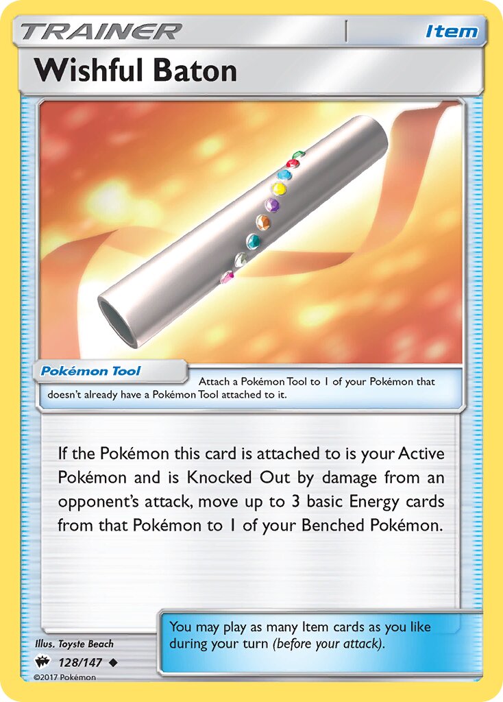 Wishful Baton 128/169 — Burning Shadows (English Pokémon TCG card)
