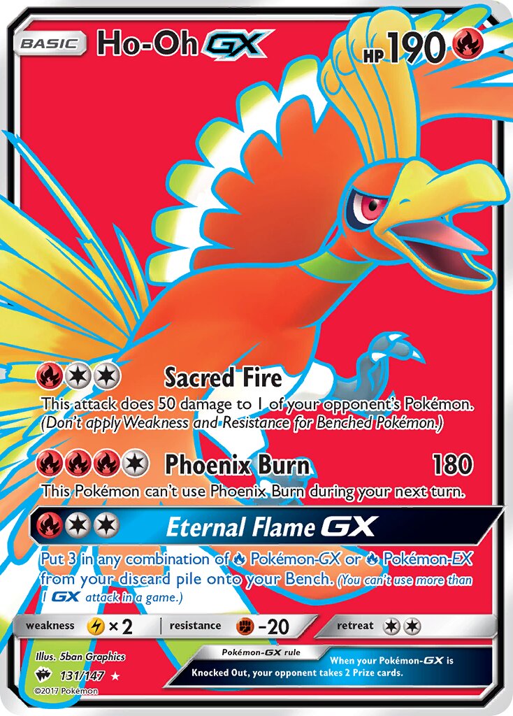 Ho-Oh-GX 131/169 — Burning Shadows (English Pokémon TCG card)