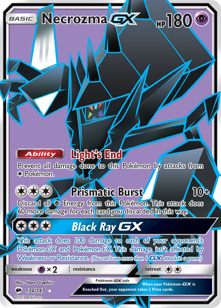 Necrozma-GX 134/169 — Burning Shadows (English Pokémon TCG card)