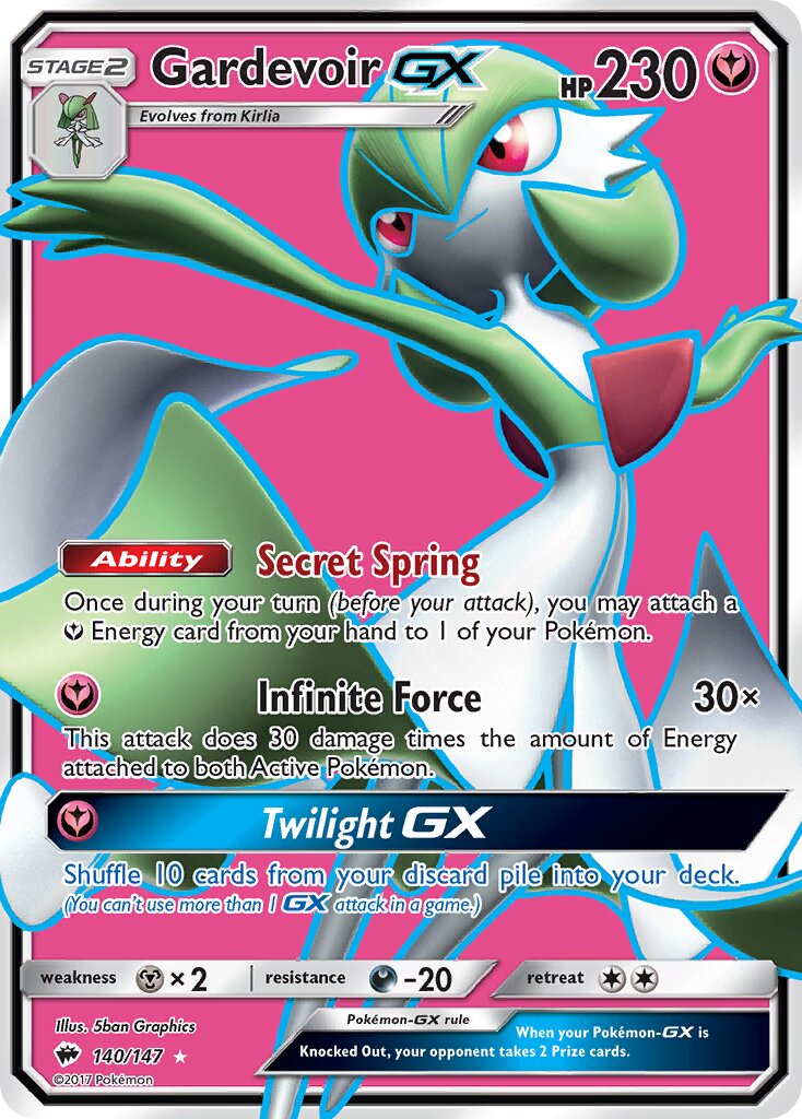 Gardevoir-GX 140/169 — Burning Shadows (English Pokémon TCG card)