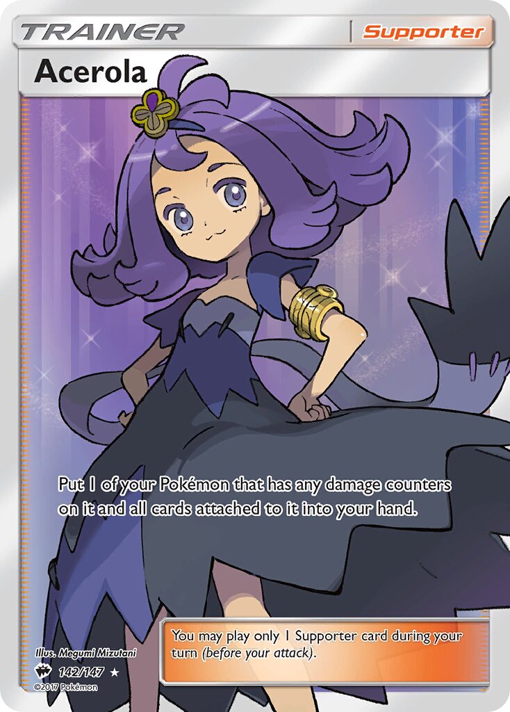 Acerola 142/169 — Burning Shadows (English Pokémon TCG card)