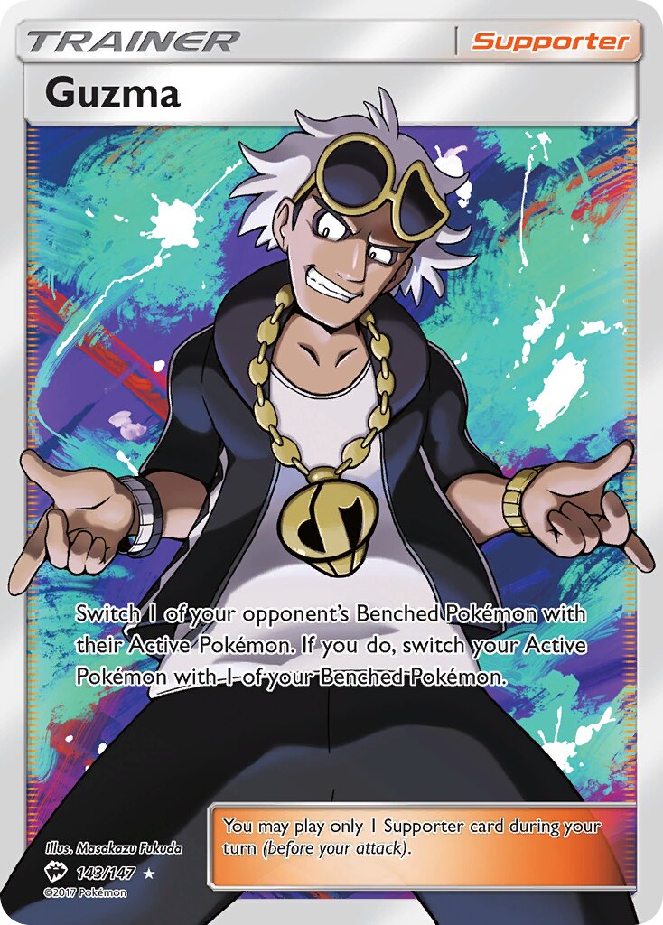 Guzma 143/169 — Burning Shadows (English Pokémon TCG card)