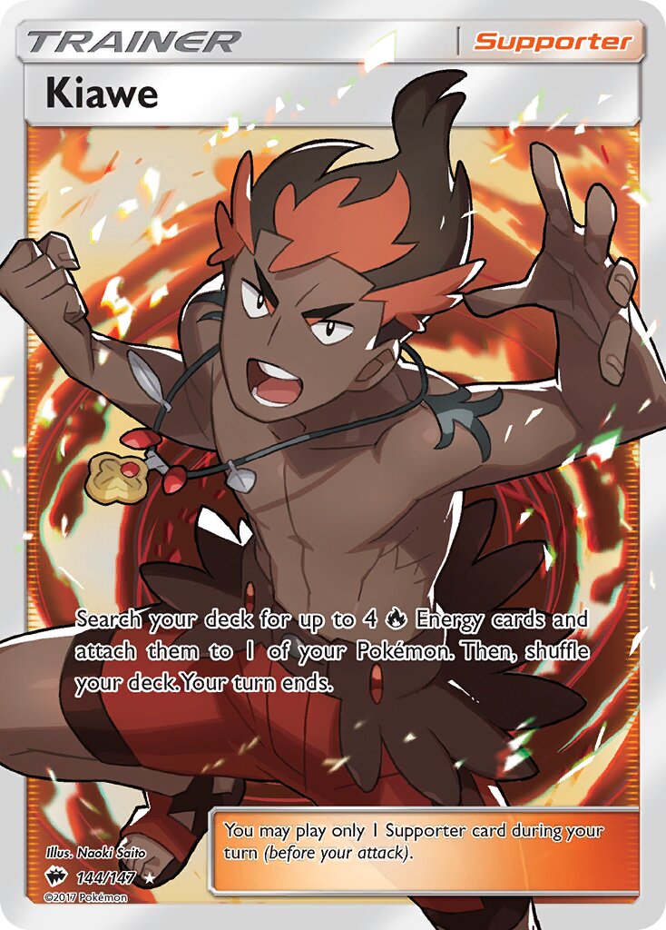 Kiawe 144/169 — Burning Shadows (English Pokémon TCG card)