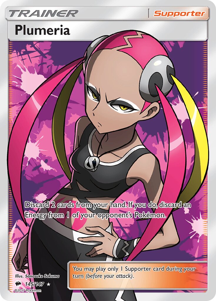 Plumeria 145/169 — Burning Shadows (English Pokémon TCG card)