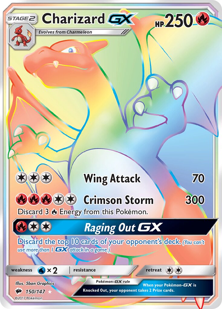 Charizard-GX 150/169 — Burning Shadows (English Pokémon TCG card)