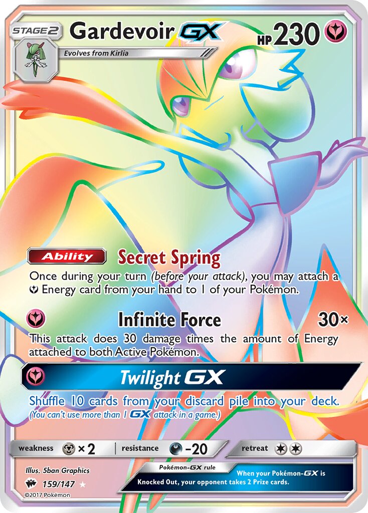 Gardevoir-GX 159/169 — Burning Shadows (English Pokémon TCG card)
