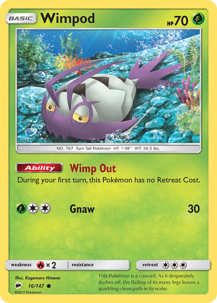 Wimpod 016/169 — Burning Shadows (English Pokémon TCG card)