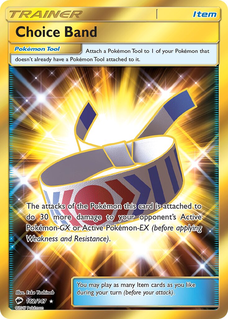 Choice Band 162/169 — Burning Shadows (English Pokémon TCG card)
