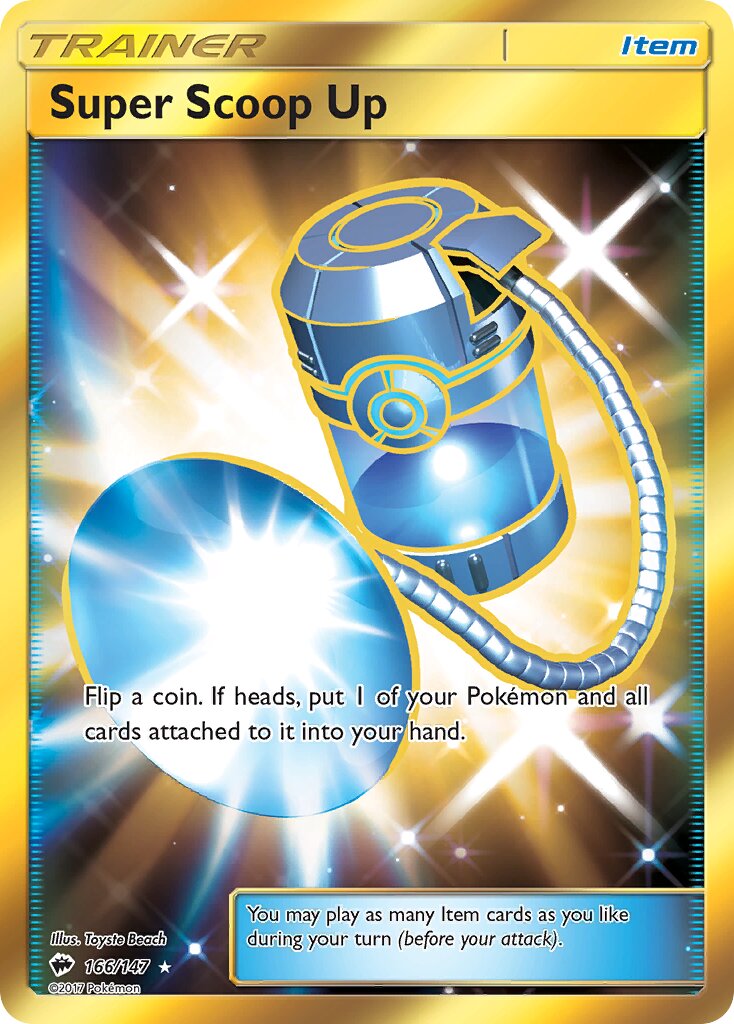 Super Scoop Up 166/169 — Burning Shadows (English Pokémon TCG card)