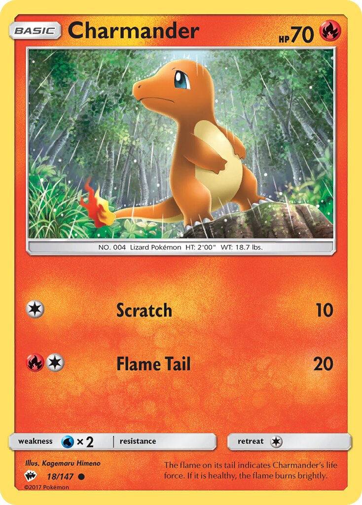 Charmander 018/169 — Burning Shadows (English Pokémon TCG card)