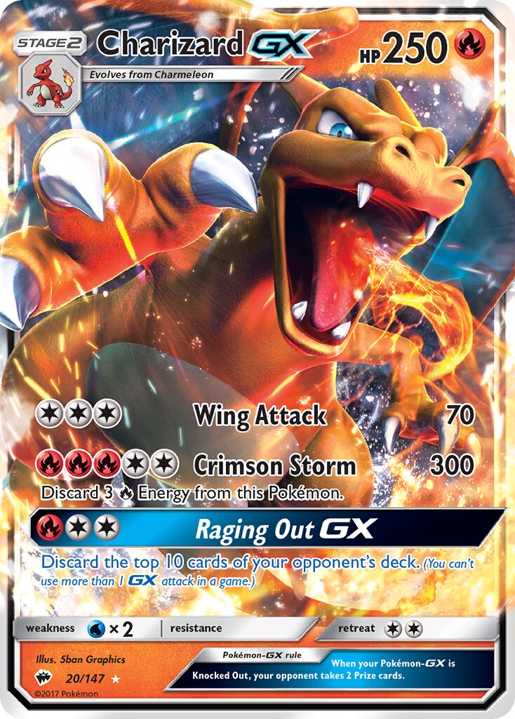 Charizard-GX 020/169 — Burning Shadows (English Pokémon TCG card)