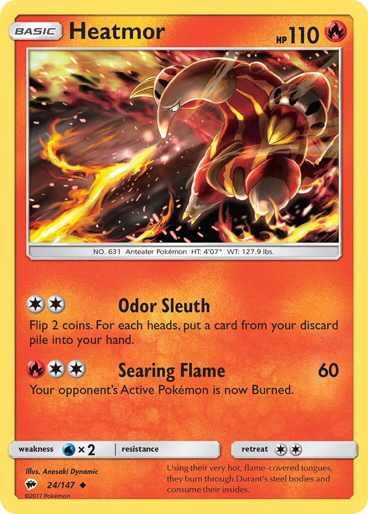 Heatmor 024/169 — Burning Shadows (English Pokémon TCG card)