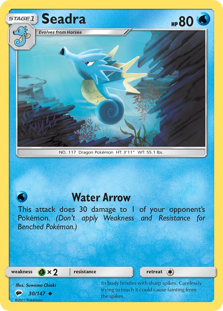 Seadra 030/169 — Burning Shadows (English Pokémon TCG card)