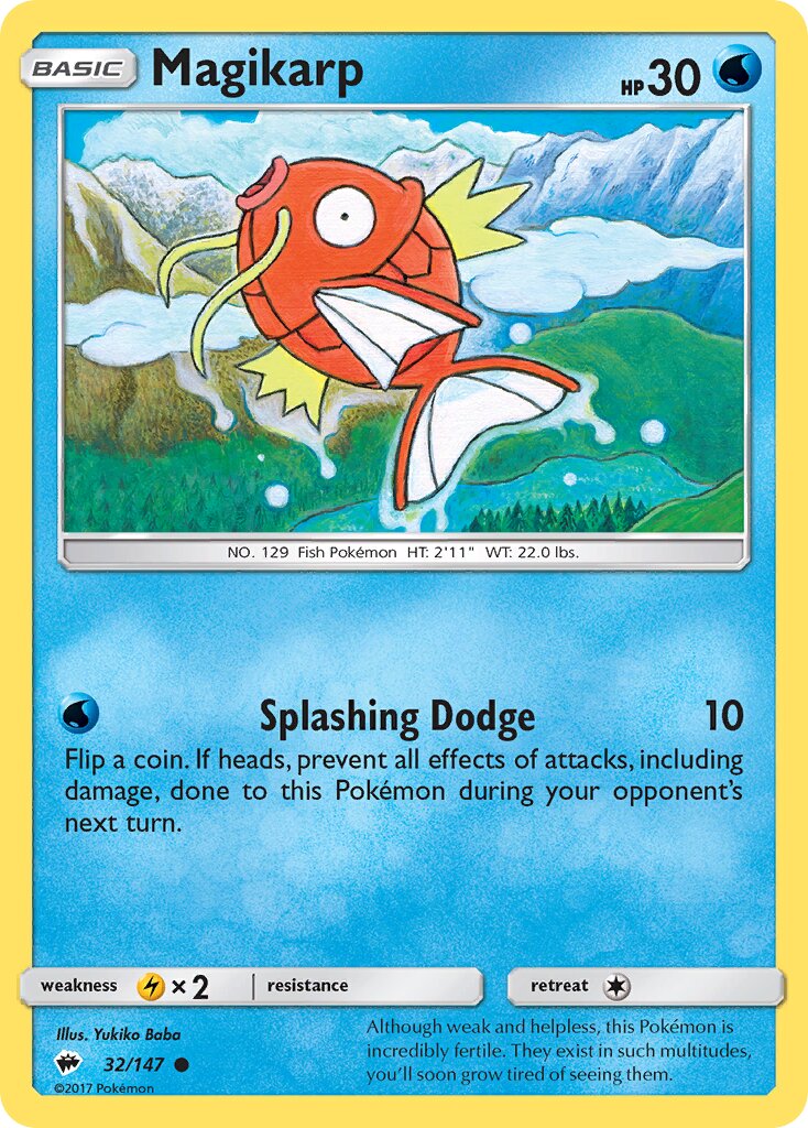 Magikarp 032/169 — Burning Shadows (English Pokémon TCG card)
