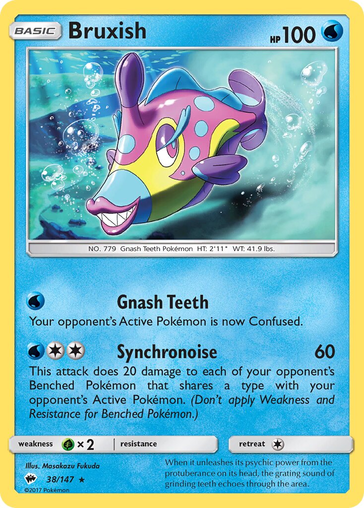 Bruxish 038/169 — Burning Shadows (English Pokémon TCG card)