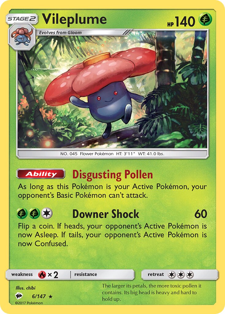 Vileplume 006/169 — Burning Shadows (English Pokémon TCG card)
