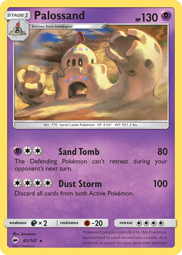 Palossand 062/169 — Burning Shadows (English Pokémon TCG card)