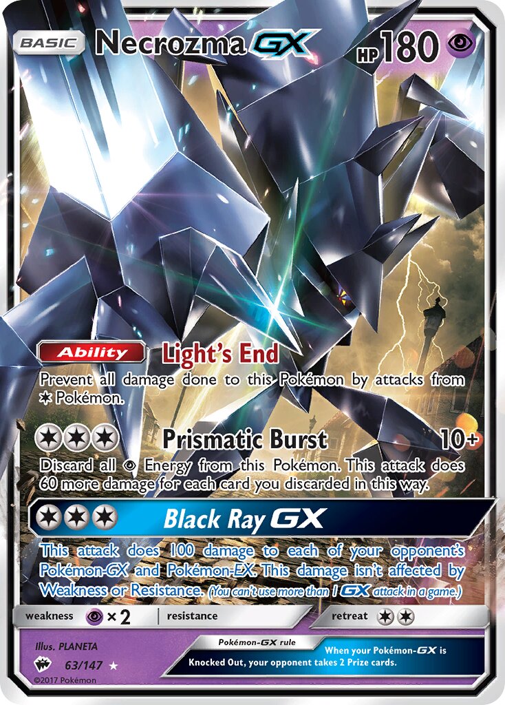 Necrozma-GX 063/169 — Burning Shadows (English Pokémon TCG card)