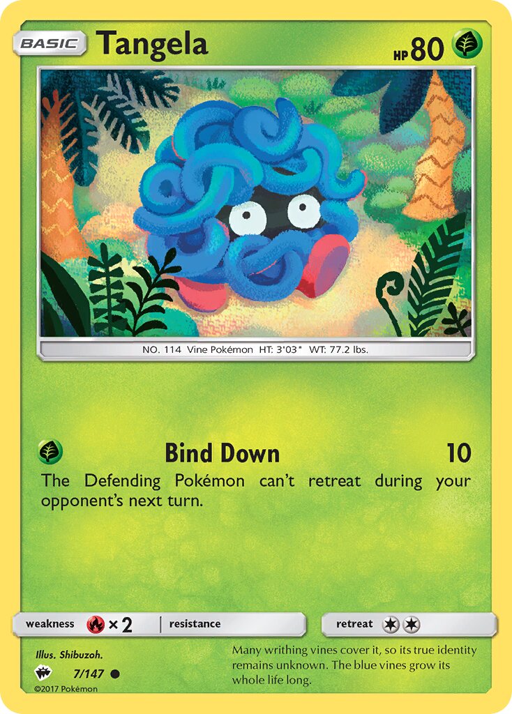 Tangela 007/169 — Burning Shadows (English Pokémon TCG card)