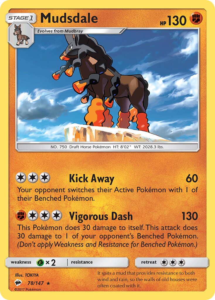 Mudsdale 078/169 — Burning Shadows (English Pokémon TCG card)