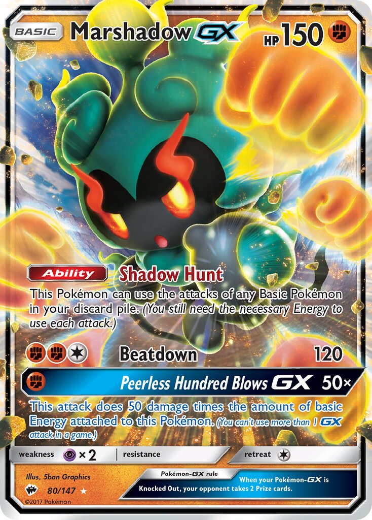 Marshadow-GX 080/169 — Burning Shadows (English Pokémon TCG card)