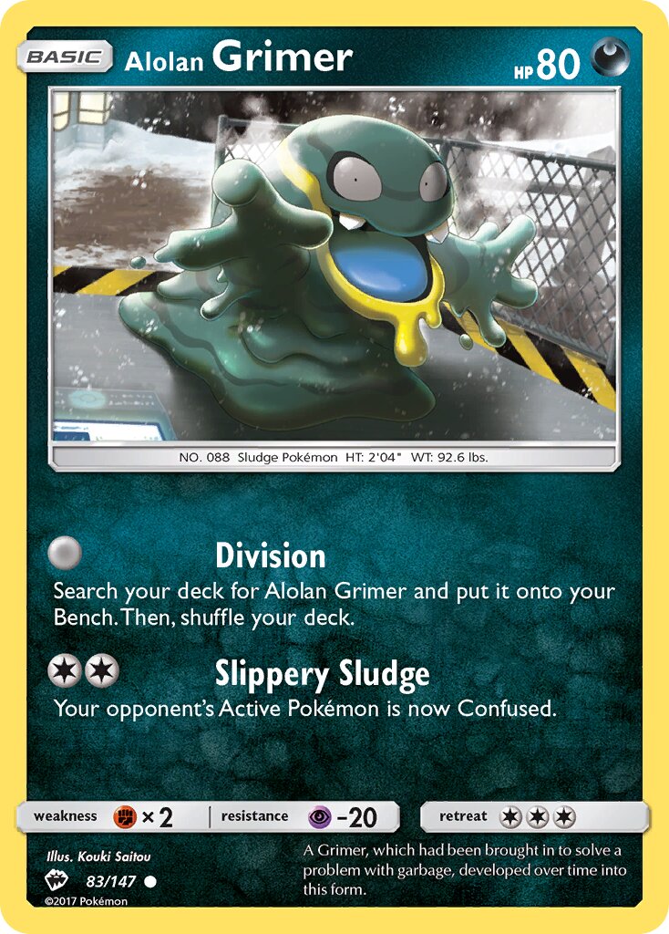 Alolan Grimer 083/169 — Burning Shadows (English Pokémon TCG card)