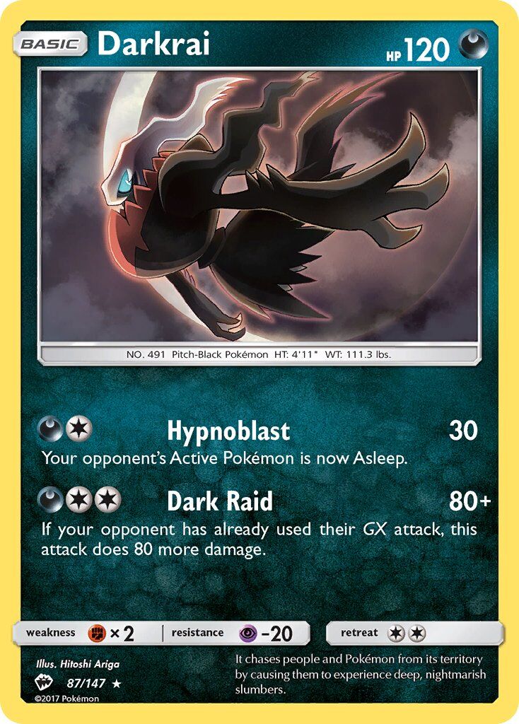 Darkrai 087/169 — Burning Shadows (English Pokémon TCG card)