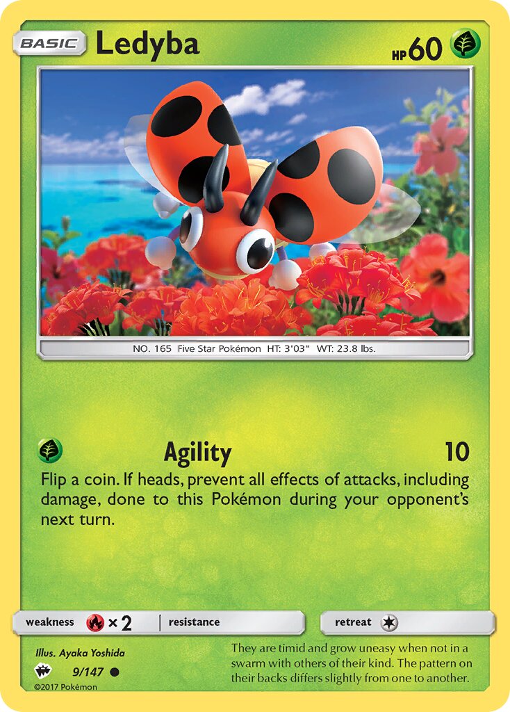Ledyba 009/169 — Burning Shadows (English Pokémon TCG card)