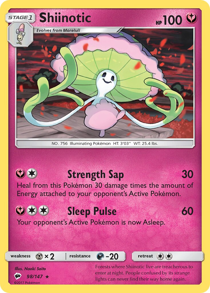 Shiinotic 098/169 — Burning Shadows (English Pokémon TCG card)