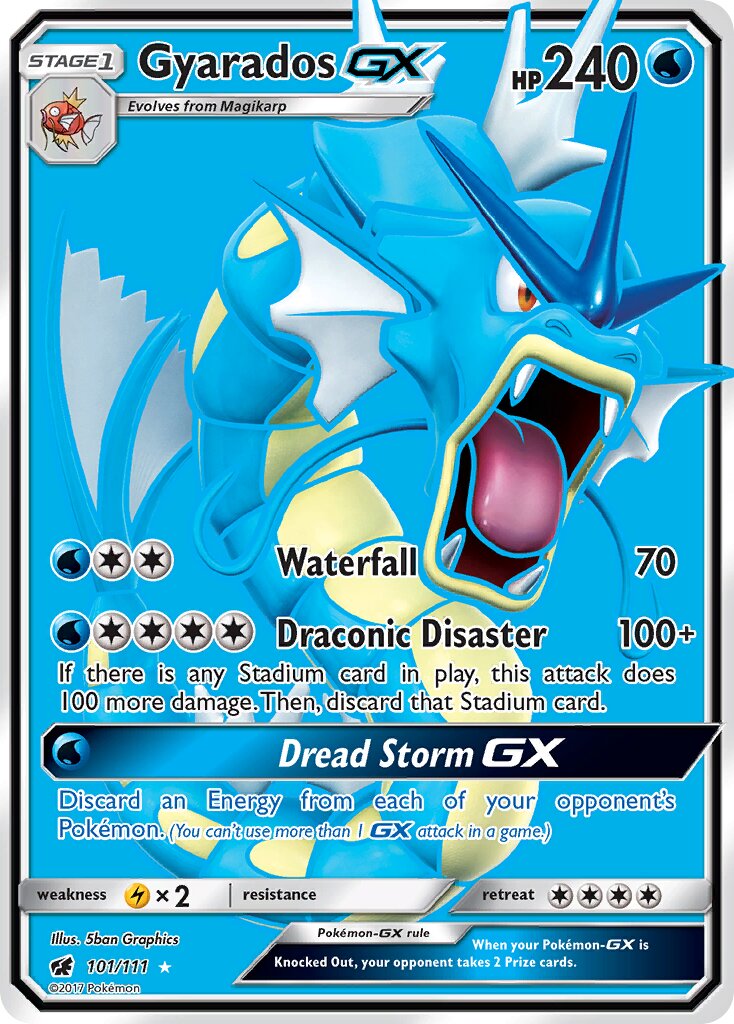 Gyarados-GX 101/125 — Crimson Invasion (English Pokémon TCG card)
