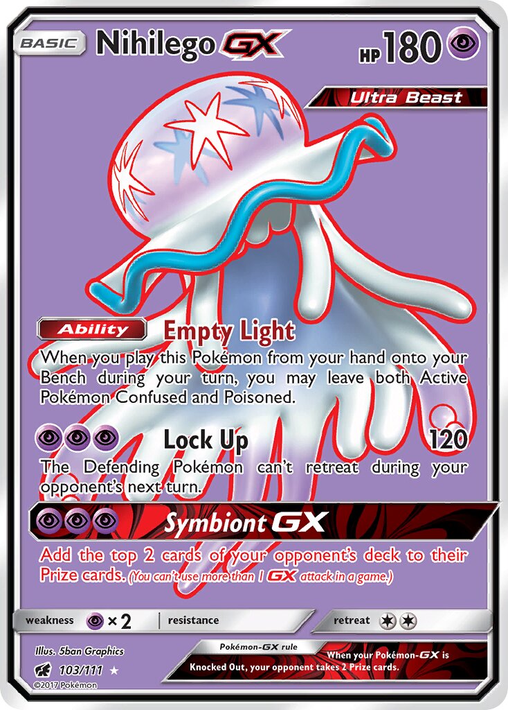 Nihilego-GX 103/125 — Crimson Invasion (English Pokémon TCG card)