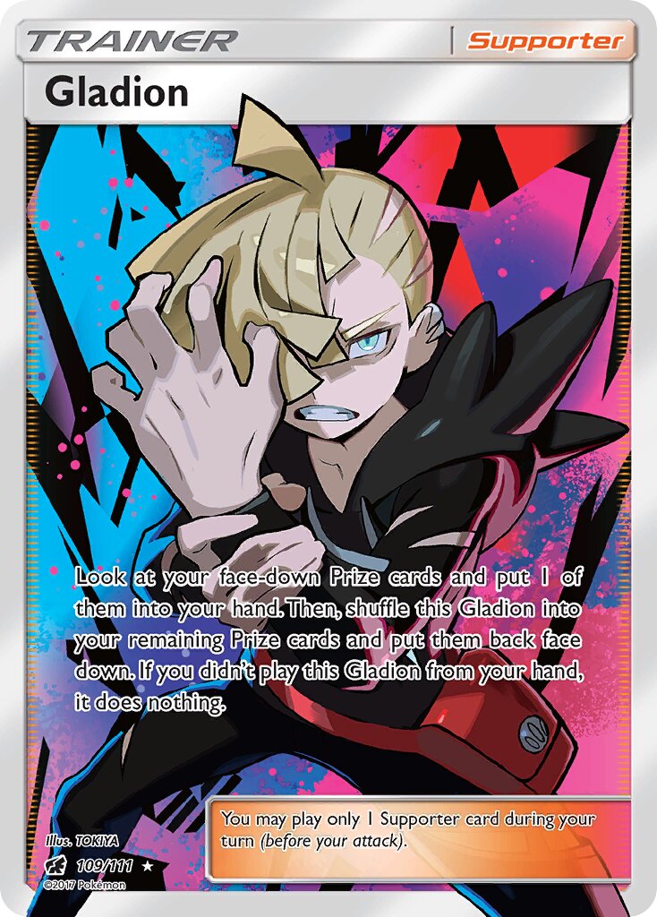Gladion 109/125 — Crimson Invasion (English Pokémon TCG card)