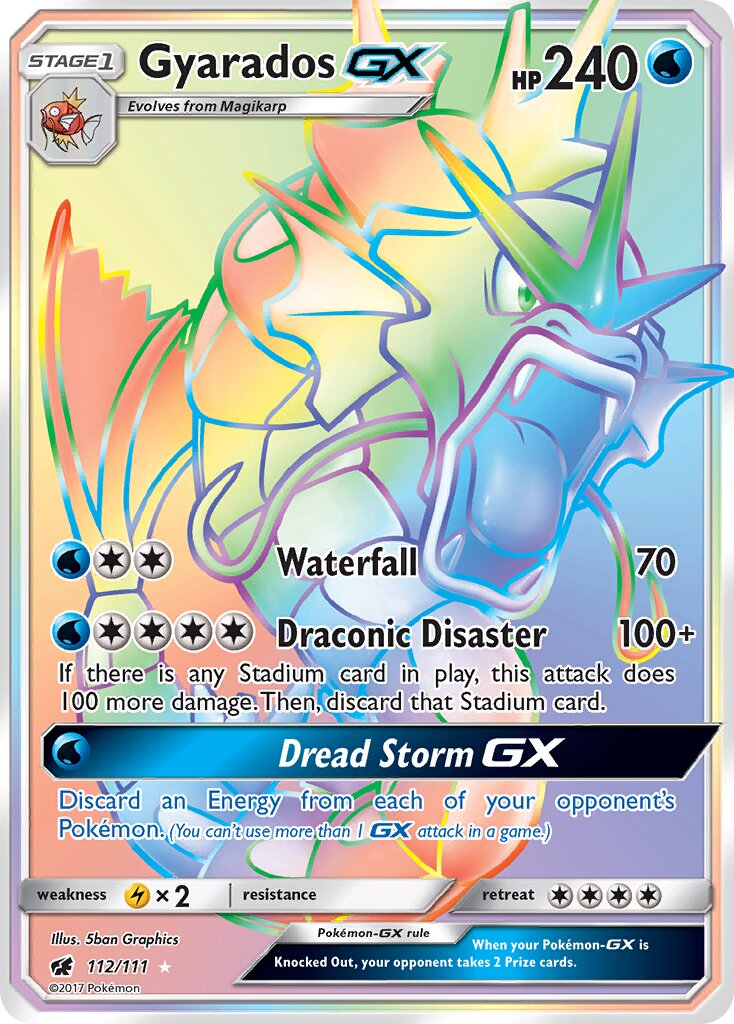 Gyarados-GX 112/125 — Crimson Invasion (English Pokémon TCG card)