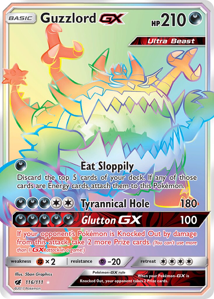 Guzzlord-GX 116/125 — Crimson Invasion (English Pokémon TCG card)
