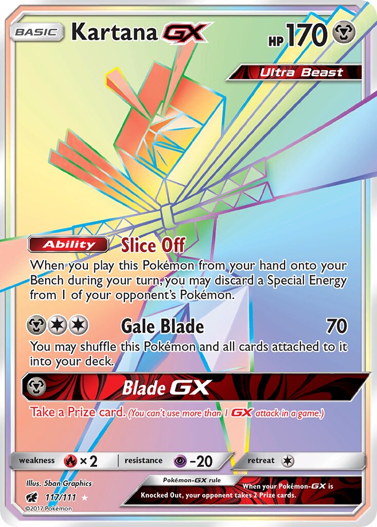 Kartana-GX 117/125 — Crimson Invasion (English Pokémon TCG card)