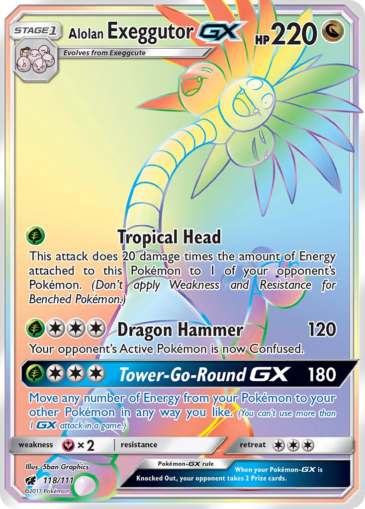 Alolan Exeggutor-GX 118/125 — Crimson Invasion (English Pokémon TCG card)