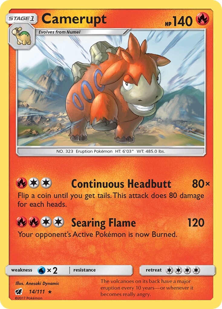 Camerupt 014/125 — Crimson Invasion (English Pokémon TCG card)