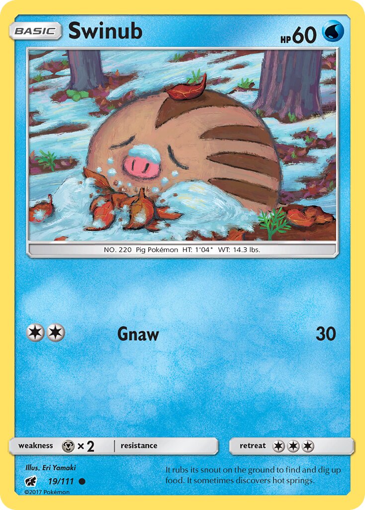 Swinub 019/125 — Crimson Invasion (English Pokémon TCG card)