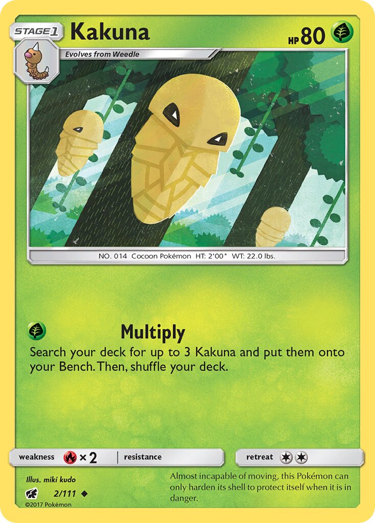 Kakuna 002/125 — Crimson Invasion (English Pokémon TCG card)