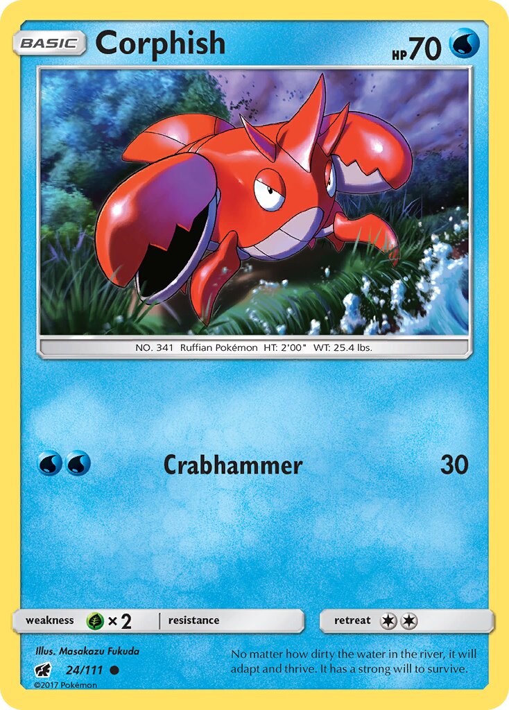 Corphish 024/125 — Crimson Invasion (English Pokémon TCG card)