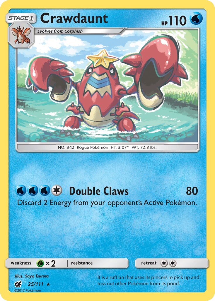 Crawdaunt 025/125 — Crimson Invasion (English Pokémon TCG card)