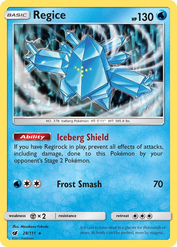 Regice 028/125 — Crimson Invasion (English Pokémon TCG card)