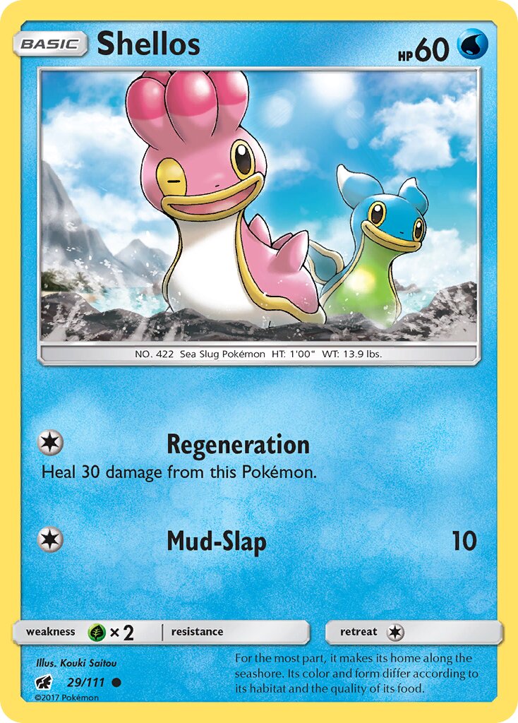 Shellos 029/125 — Crimson Invasion (English Pokémon TCG card)
