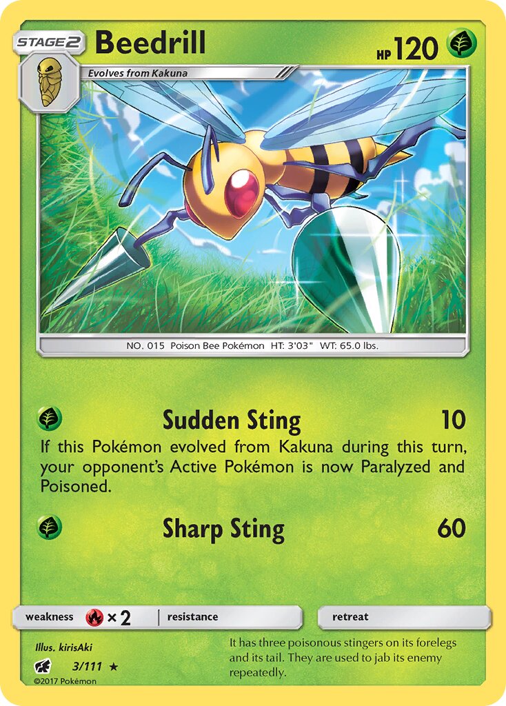 Beedrill 003/125 — Crimson Invasion (English Pokémon TCG card)