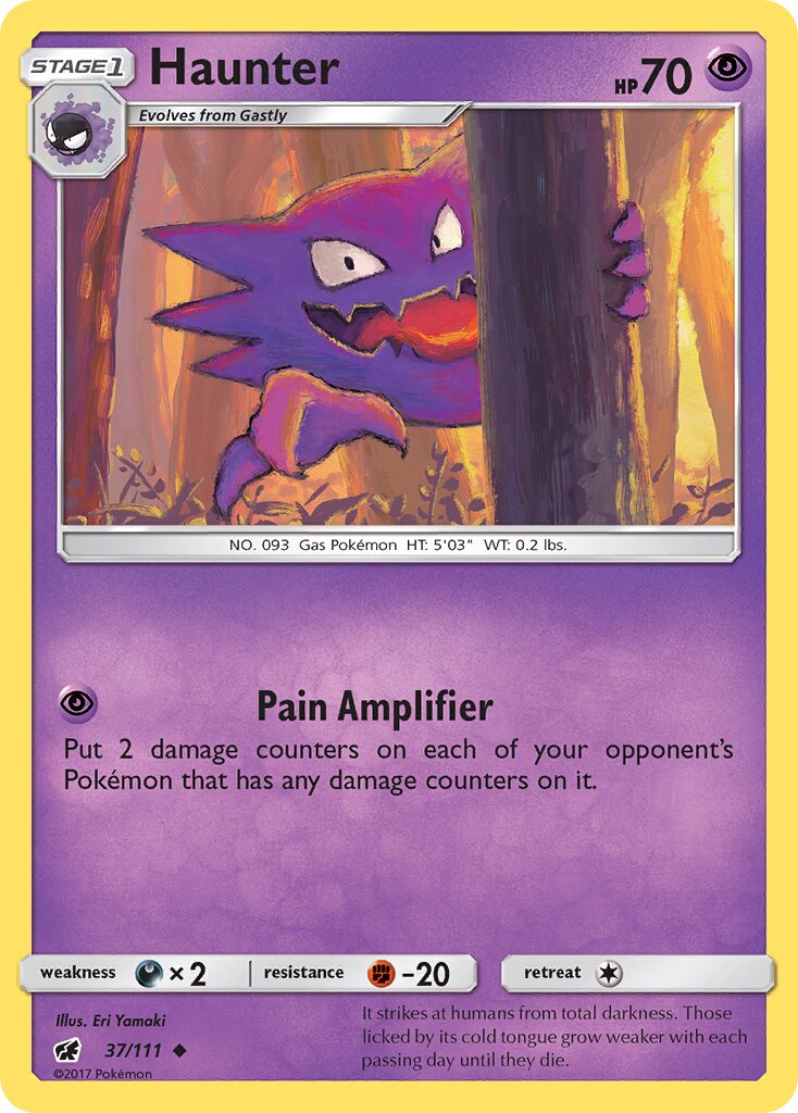 Haunter 037/125 — Crimson Invasion (English Pokémon TCG card)